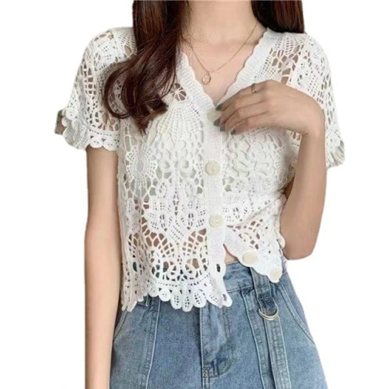 Crochet Knit Cardigan