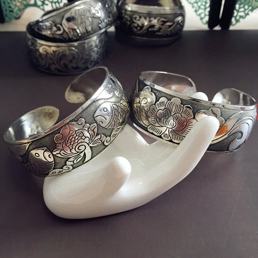 Ethnic Style Wide Bracelet