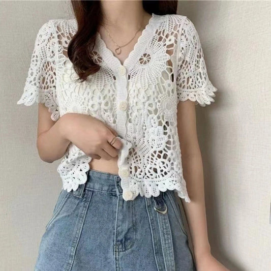 Crochet Knit Cardigan