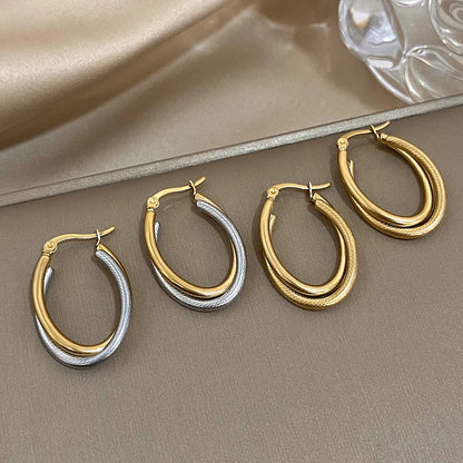 U-shaped Texture Earrings