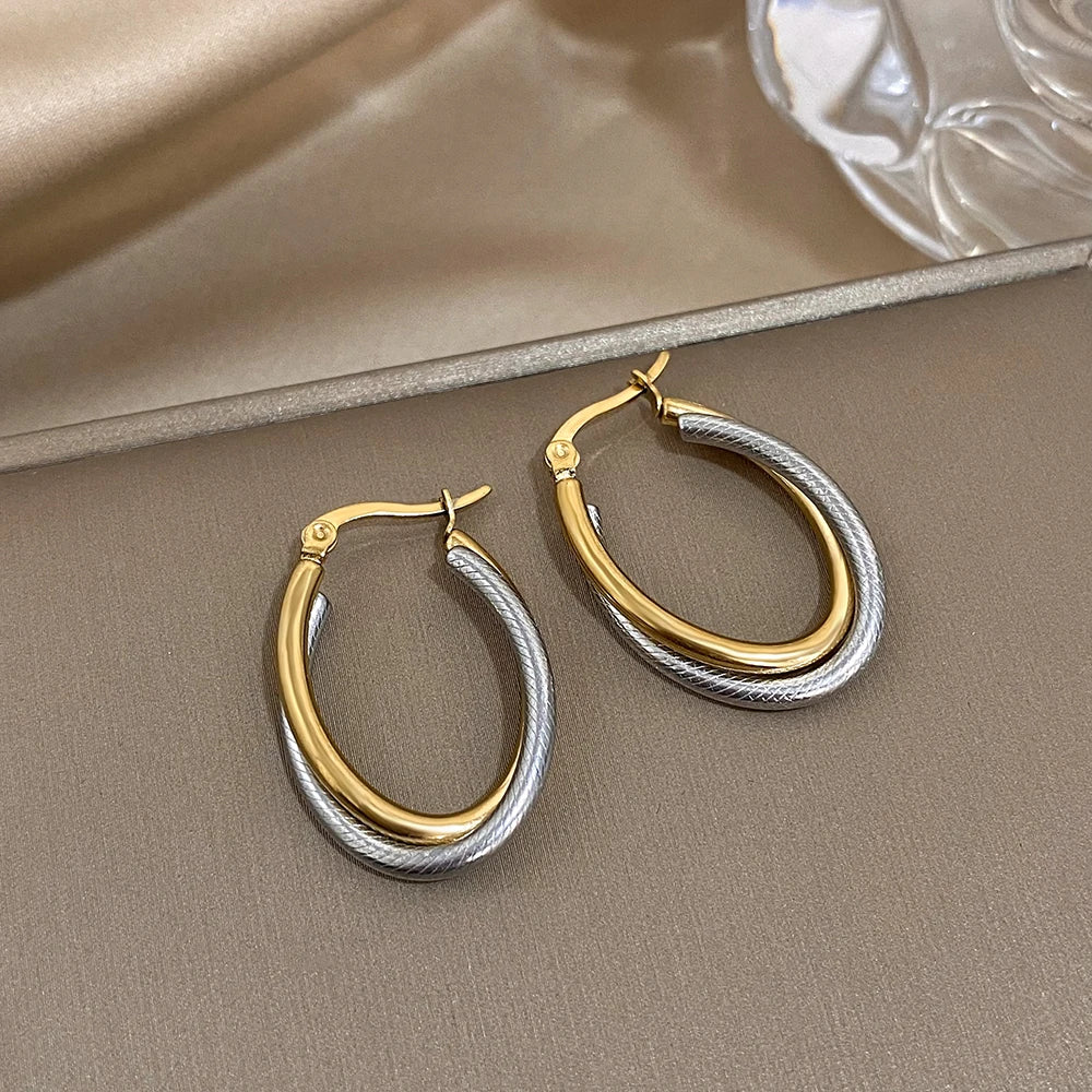 U-shaped Texture Earrings