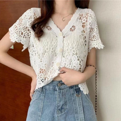 Crochet Knit Cardigan