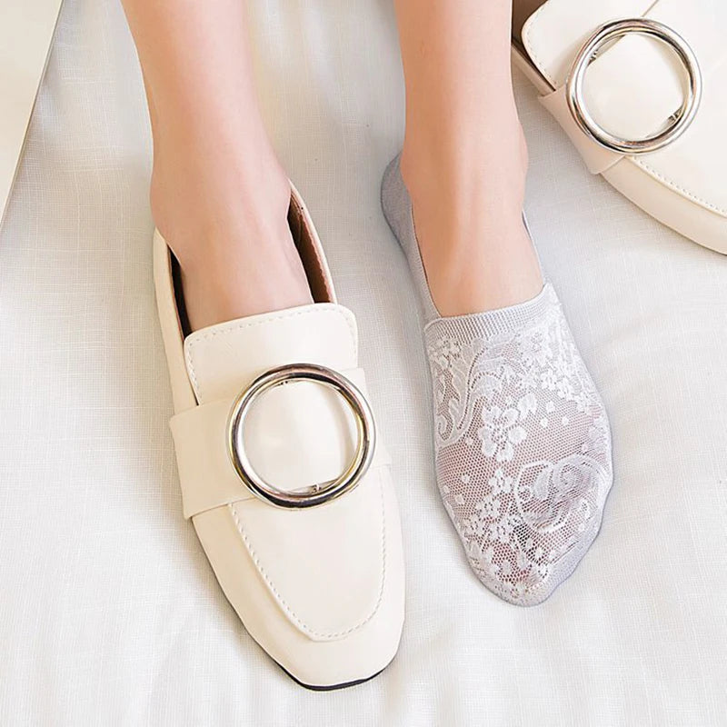 Lace Flower Short Socks