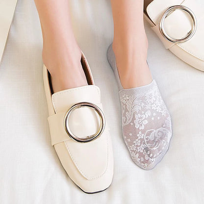 Lace Flower Short Socks