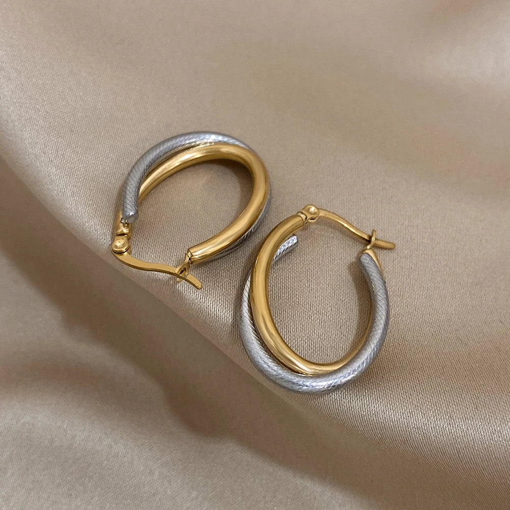 U-shaped Texture Earrings