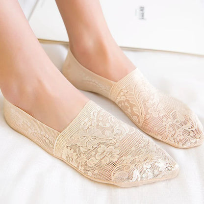 Lace Flower Short Socks