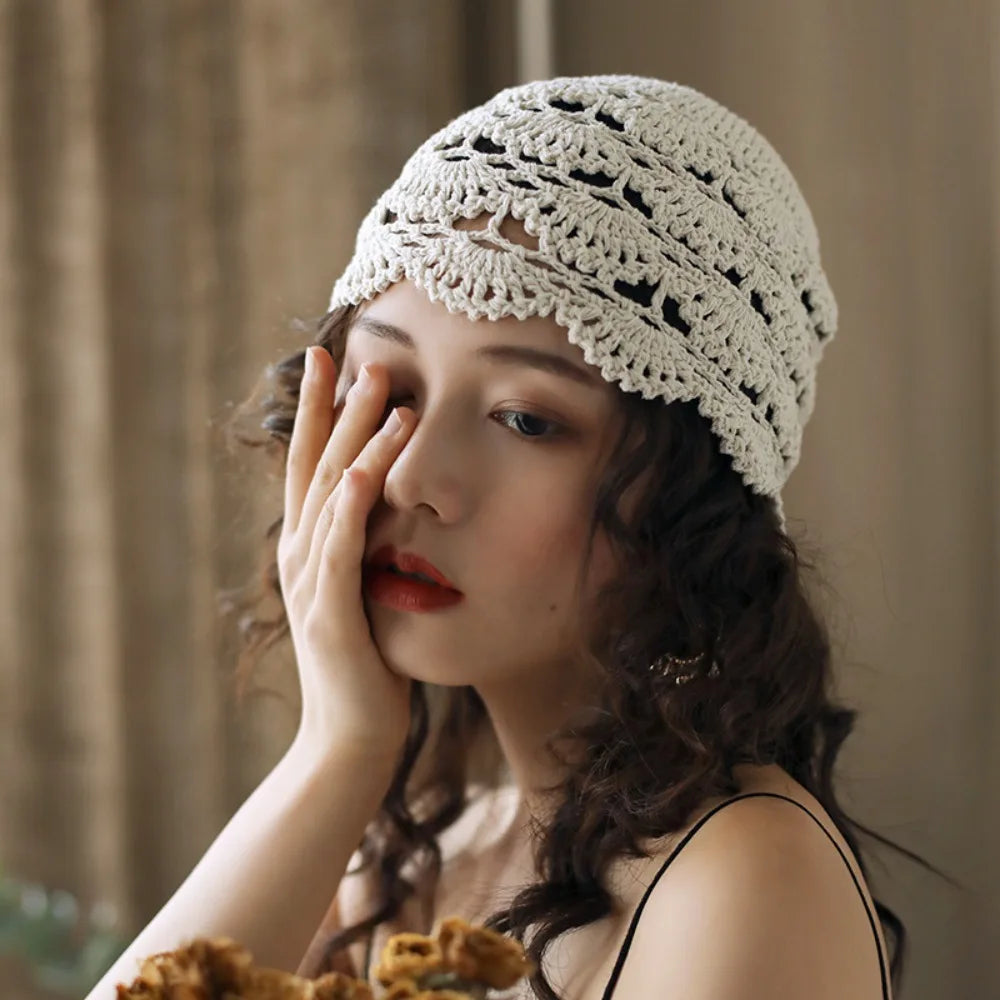 Knitted Hat Flowers