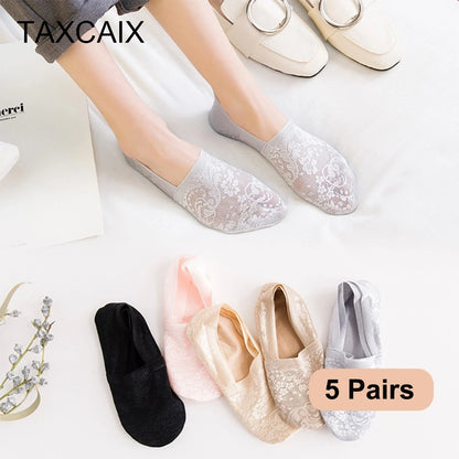 Lace Flower Short Socks
